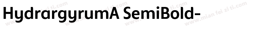 HydrargyrumA SemiBold字体转换